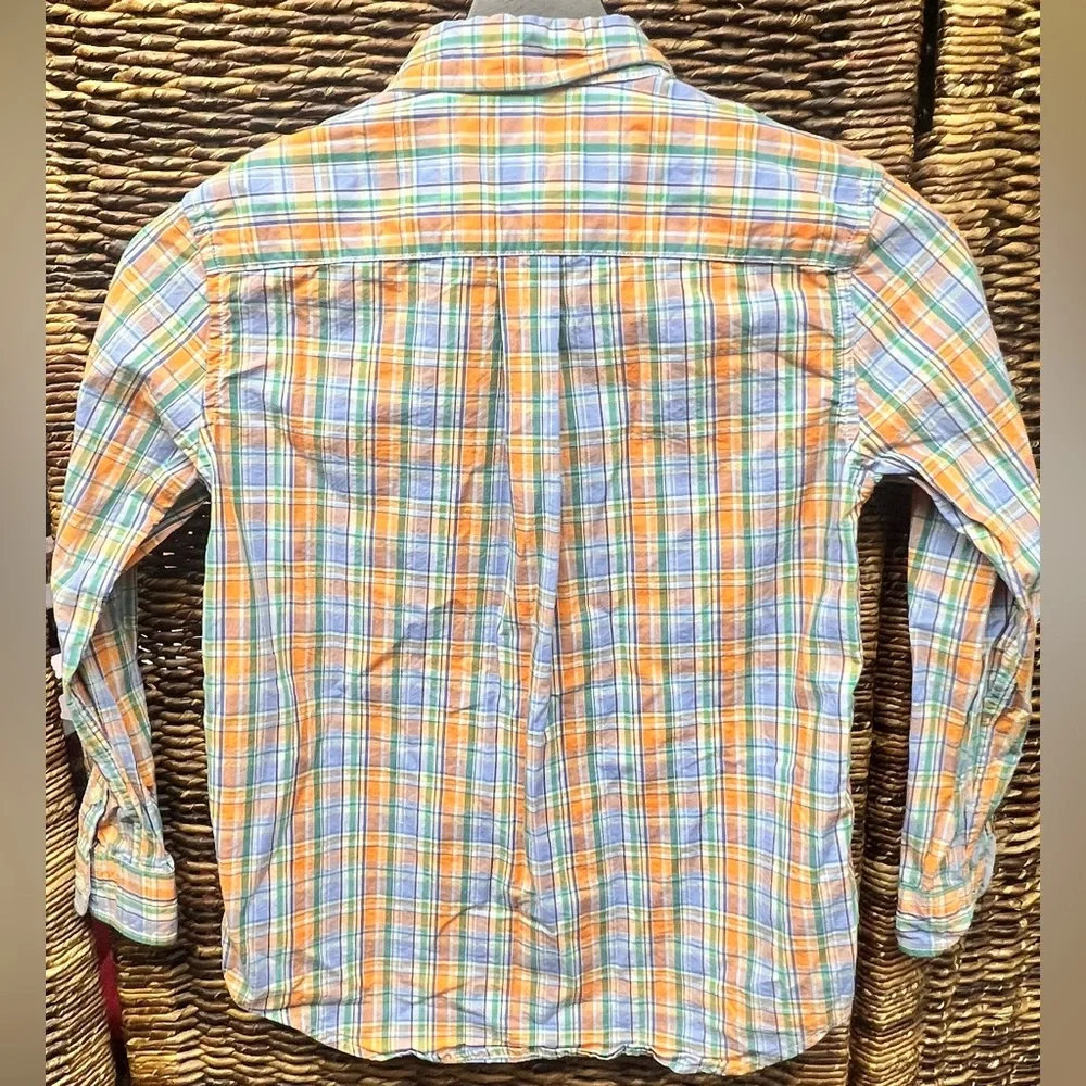 Ralph Lauren- Youth Vibrant Plaid Button-Down‎ Shirt, Size:7